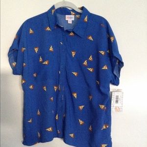 LuLaRoe Amy dolman sleeve pizza top NWT sz XS